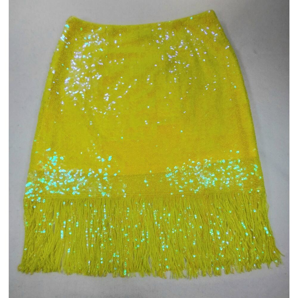 NWT Endless Rose Sequin Mini Tassel Luna Skirt Festive Party Shimmer & Shake Med - Picture 8 of 9
